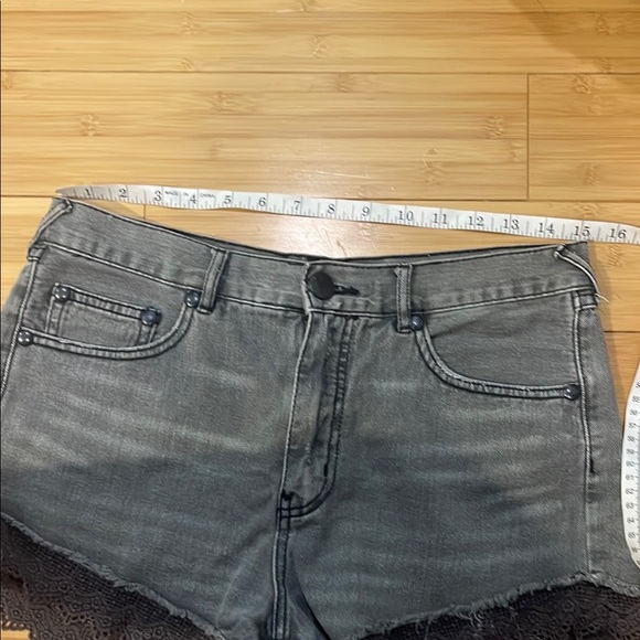 Free People Grey Denim Shorts - Picture 10 of 12